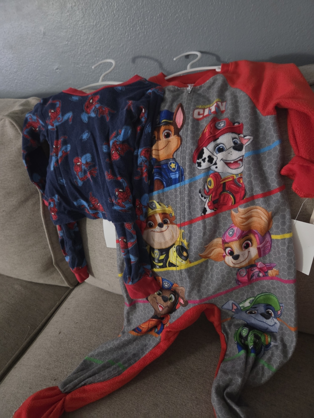 Paw Patrol Kids One Piece And Spiderman 2 Piece